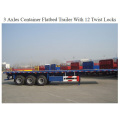 80tons to 100tons Container Flatbed Trailer 3 Axle